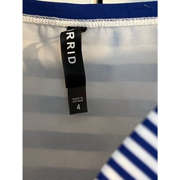 Torrid Blue White Striped Bathing Suit - Picture 7 of 8
